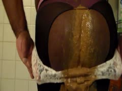 Slut shitting herself while wearing undies